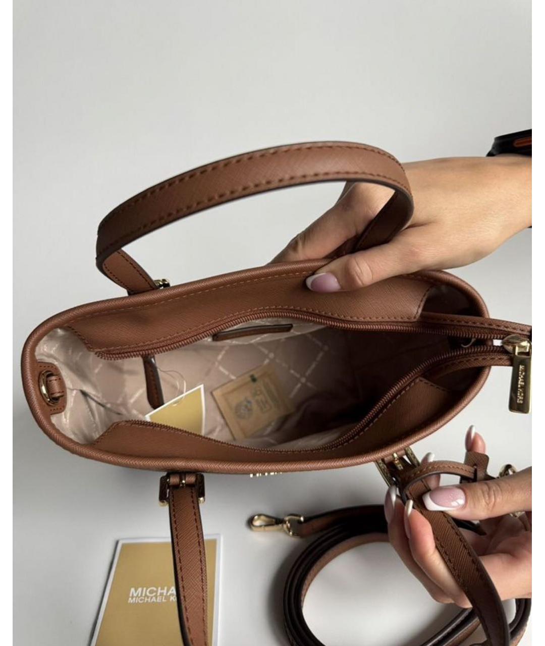 MICHAEL KORS Коричневая сумка тоут, фото 4