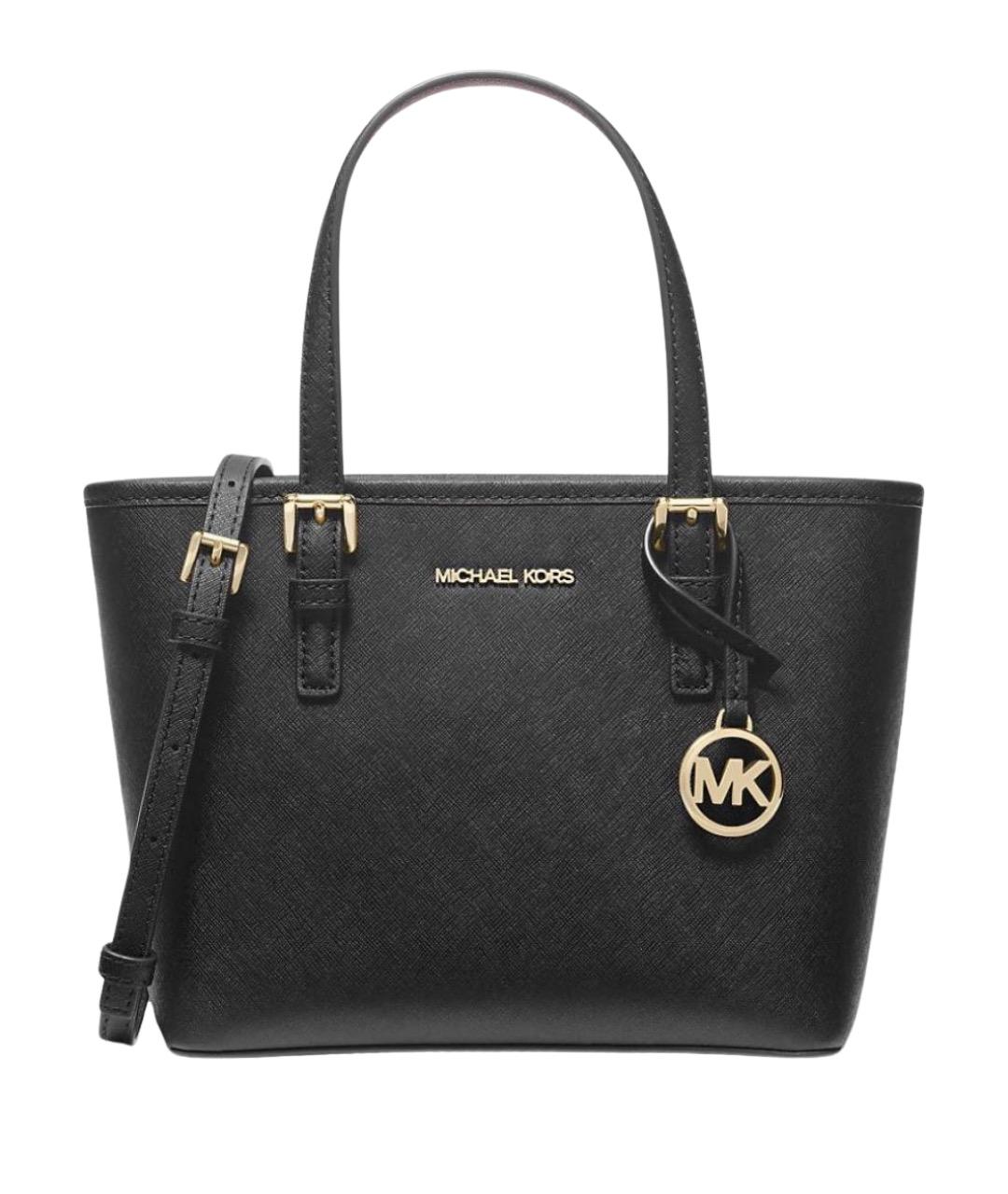 MICHAEL KORS Черная кожаная сумка тоут, фото 1