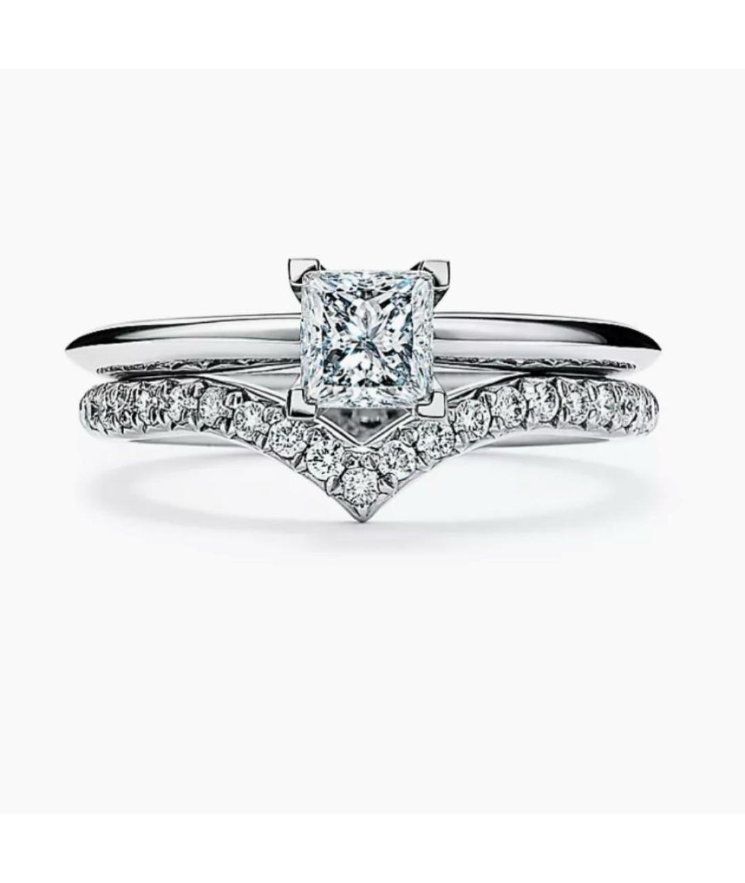 TIFFANY&CO Серебряное платиновое кольцо, фото 5