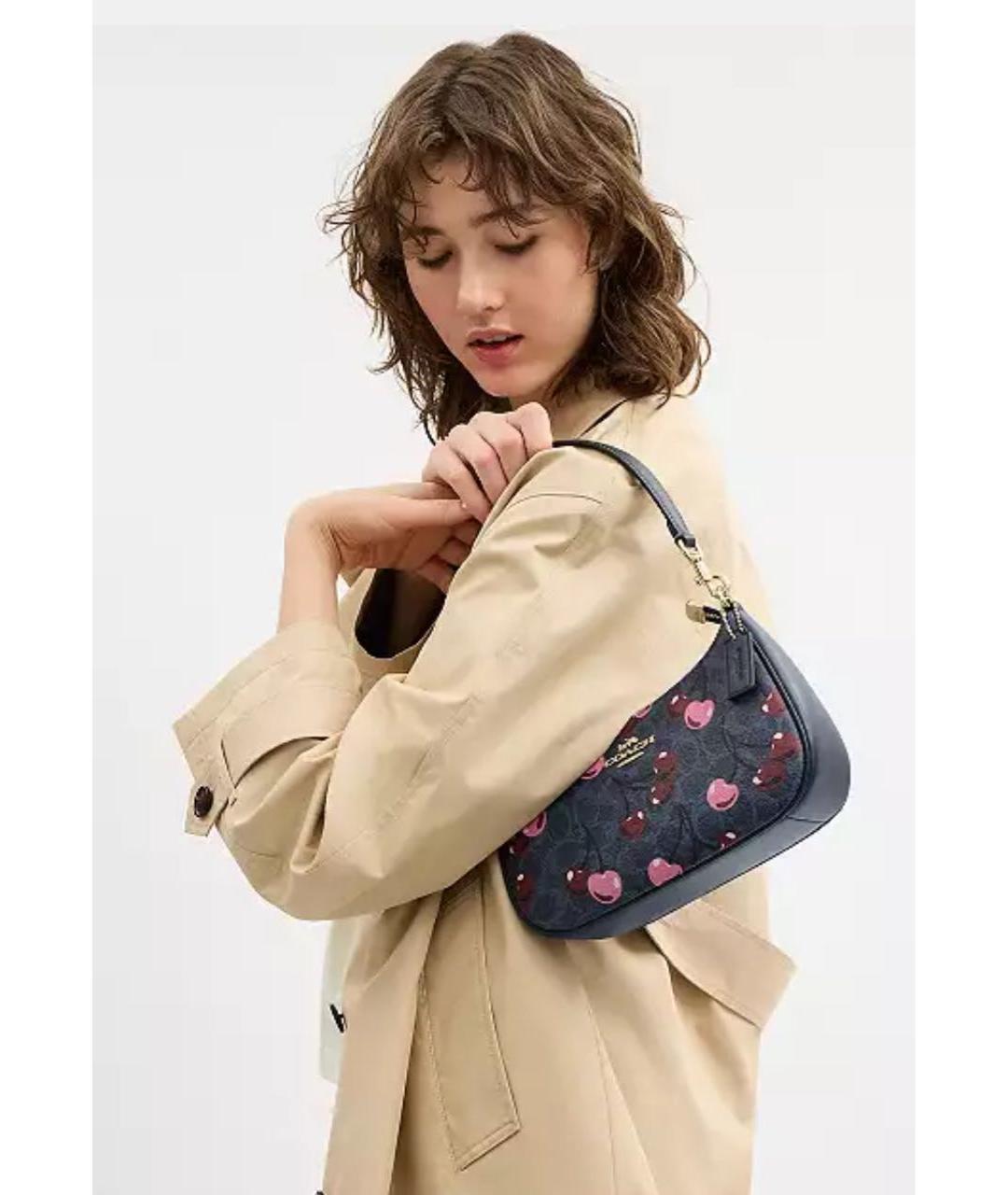 COACH Темно-синяя сумка через плечо, фото 8