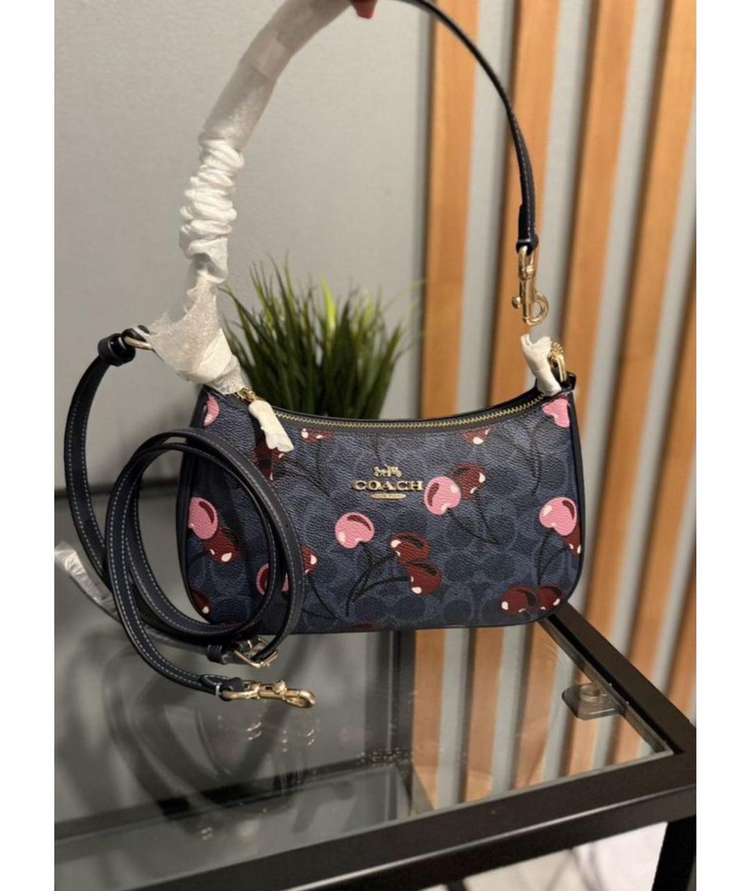 COACH Темно-синяя сумка через плечо, фото 5