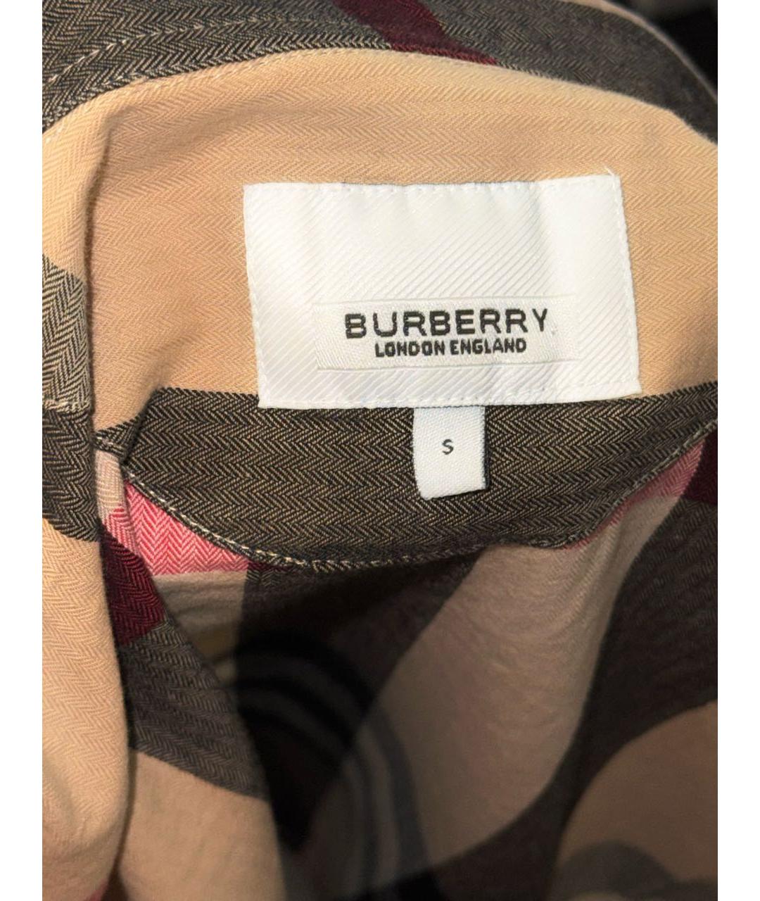 BURBERRY Бежевая хлопковая рубашка, фото 3