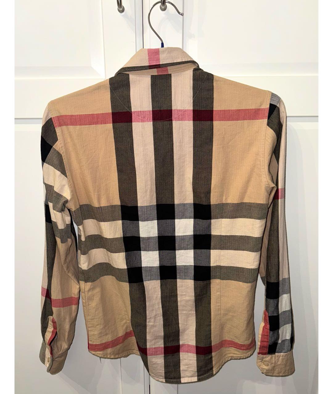 BURBERRY Бежевая хлопковая рубашка, фото 2