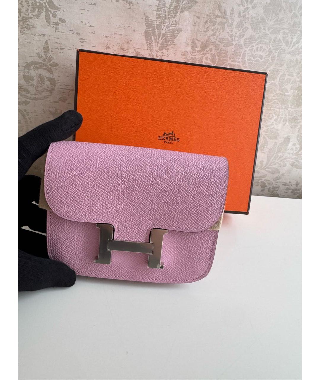 HERMES Розовая кожаная поясная сумка, фото 9