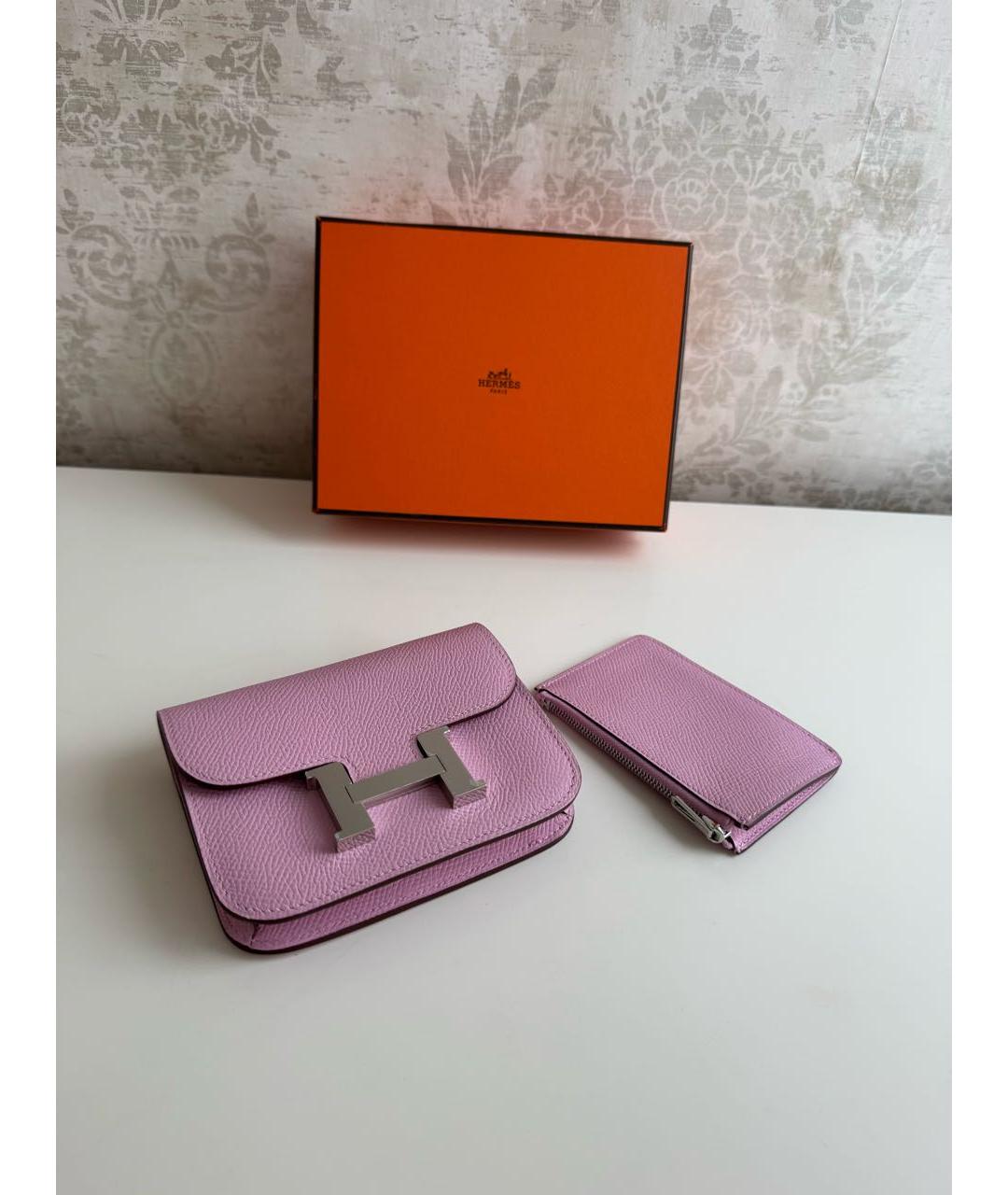 HERMES Розовая кожаная поясная сумка, фото 2