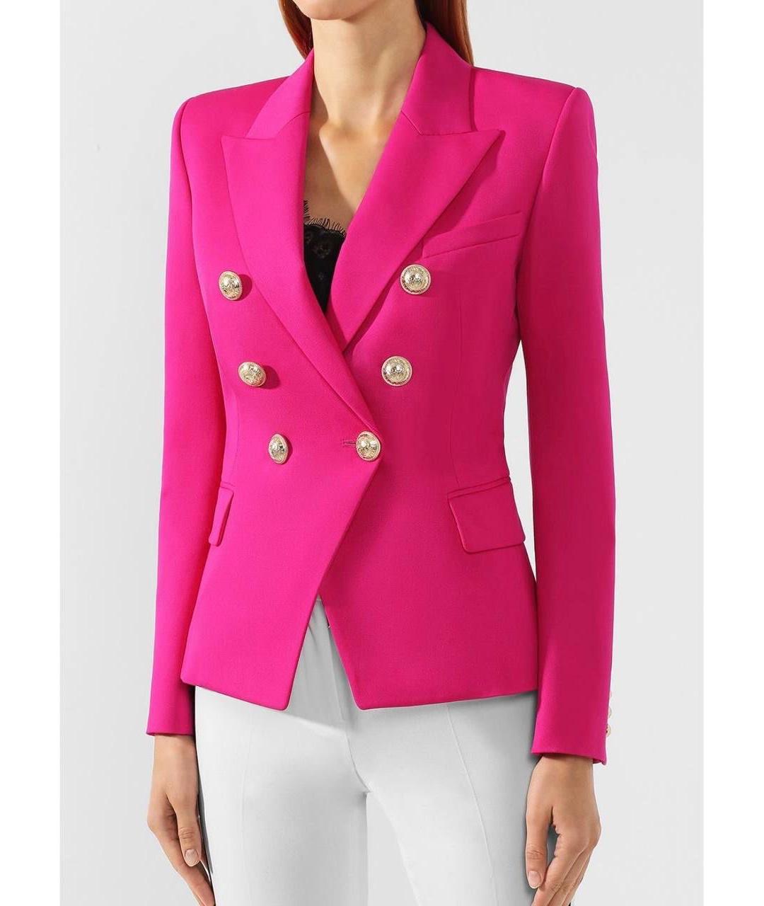 BALMAIN Фуксия шерстяной жакет/пиджак, фото 7