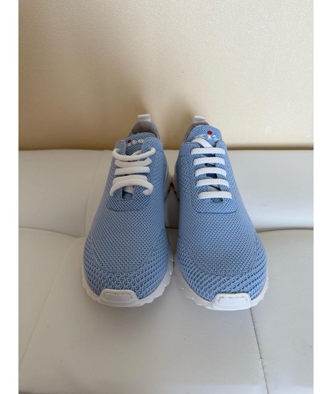 KITON Голубые текстильные кроссовки, фото 2