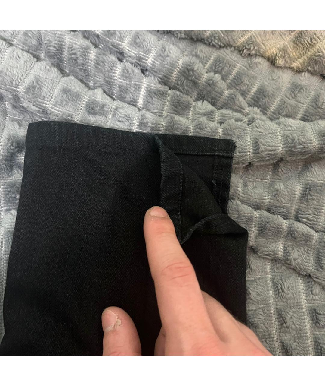 SAINT LAURENT Черные хлопко-полиэстеровые джинсы слим, фото 8
