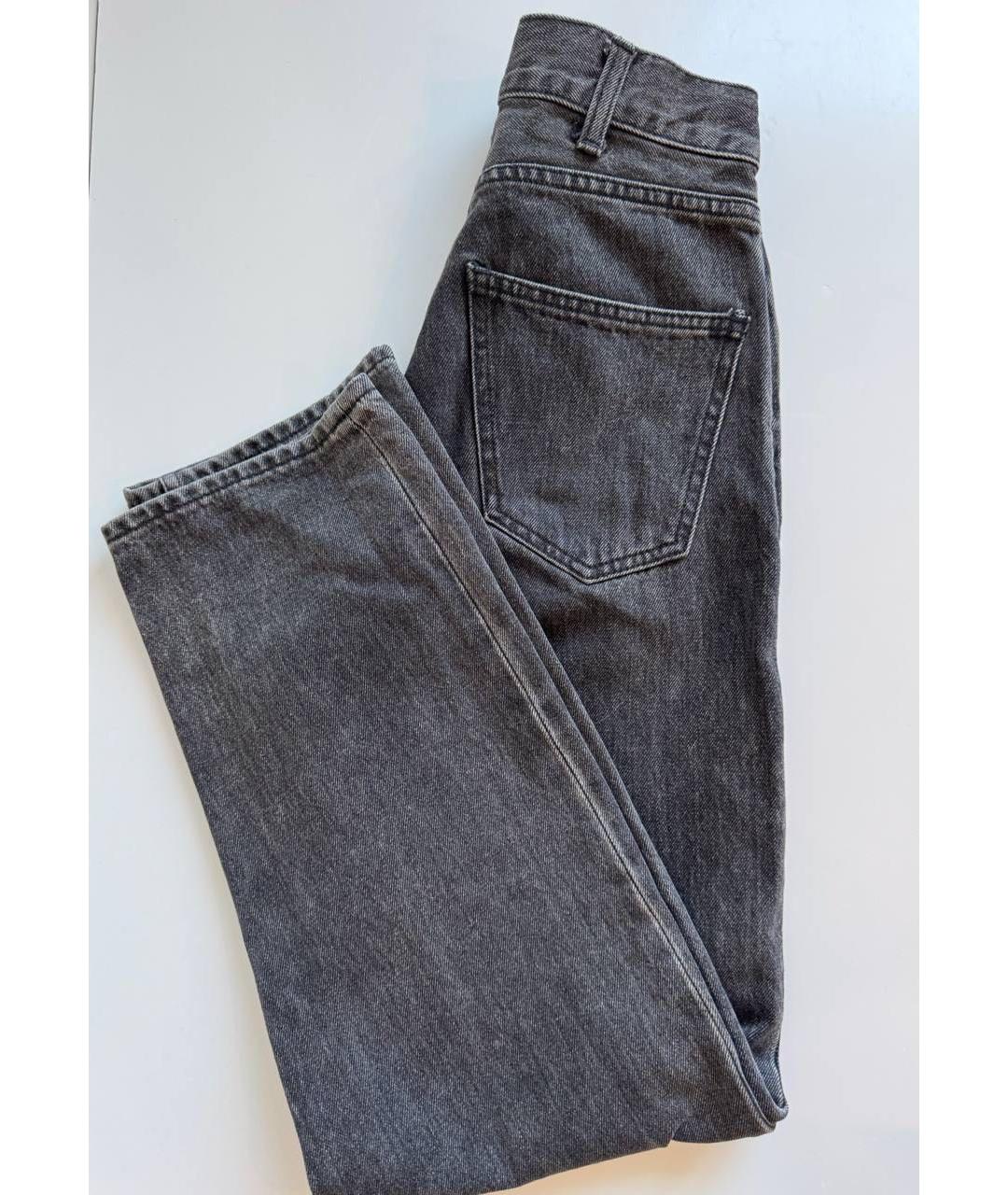 CELINE Черные хлопковые прямые джинсы, фото 4