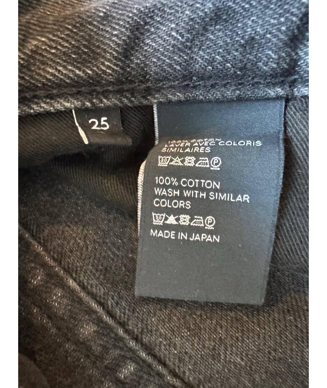 CELINE Черные хлопковые прямые джинсы, фото 2