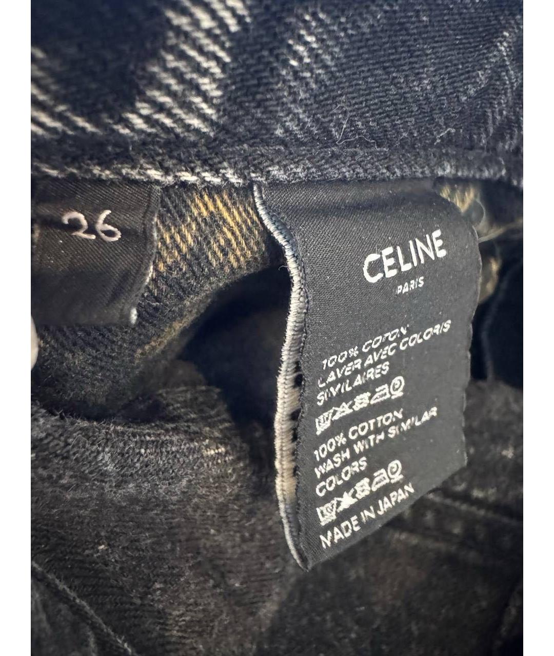 CELINE Серые хлопковые джинсы слим, фото 3