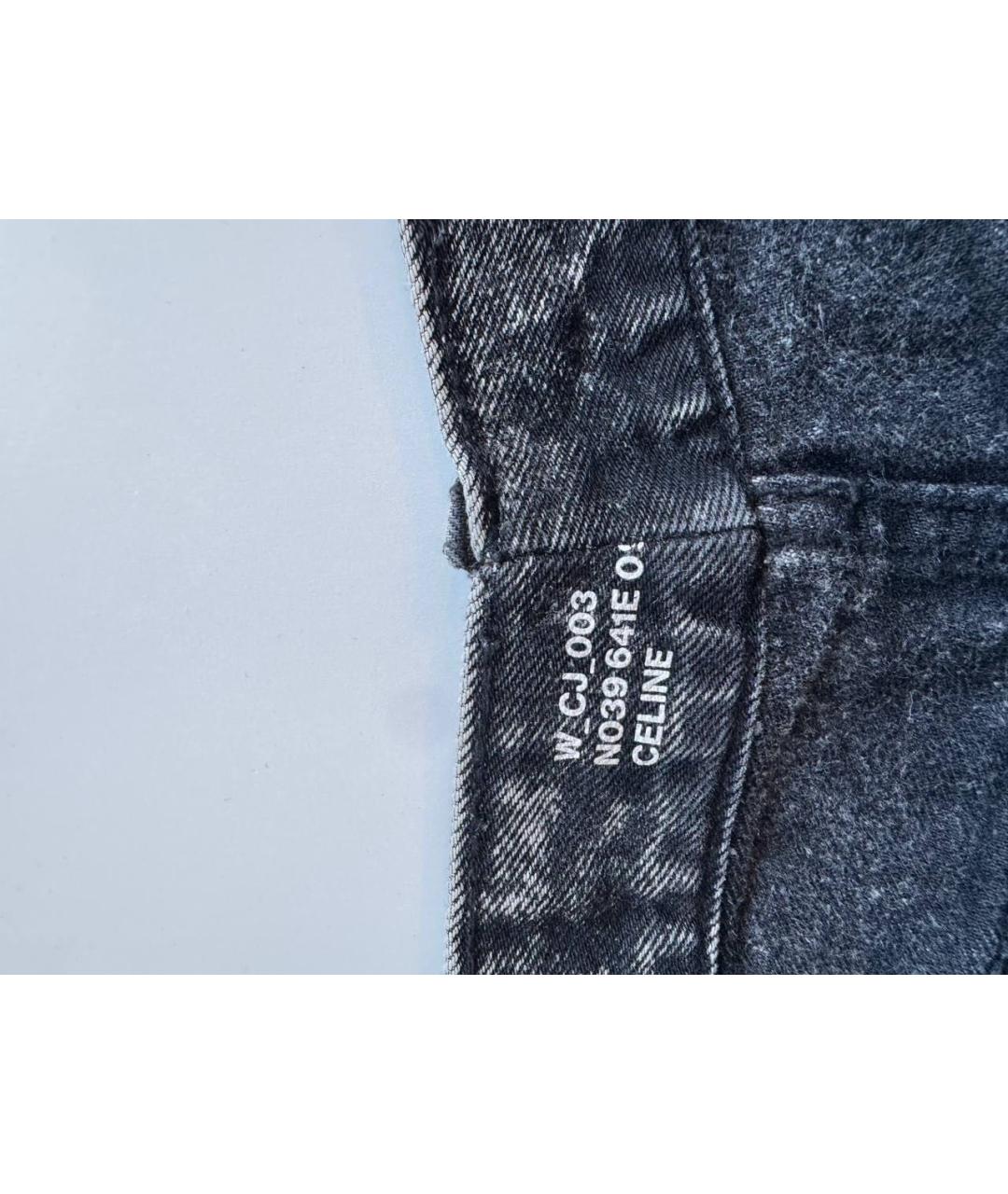 CELINE Серые хлопковые джинсы слим, фото 4