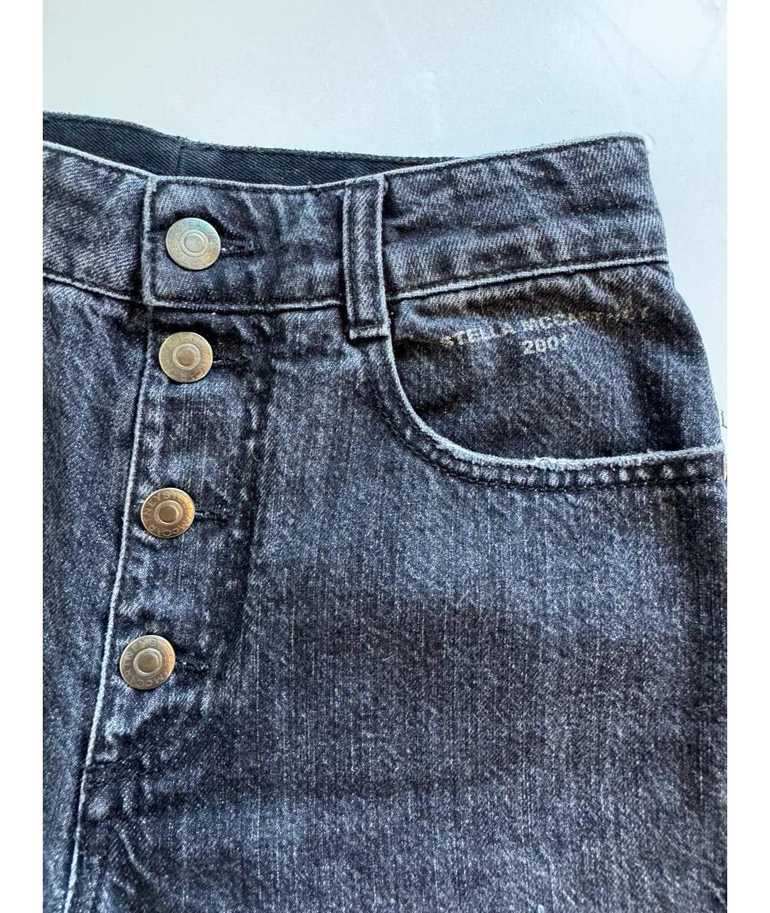 STELLA MCCARTNEY Черные хлопковые прямые джинсы, фото 7