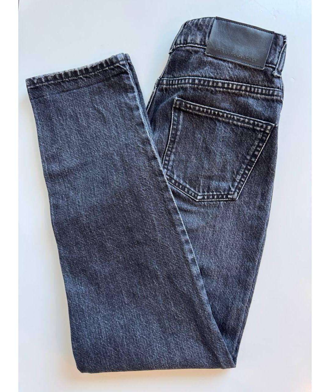 STELLA MCCARTNEY Черные хлопковые прямые джинсы, фото 6