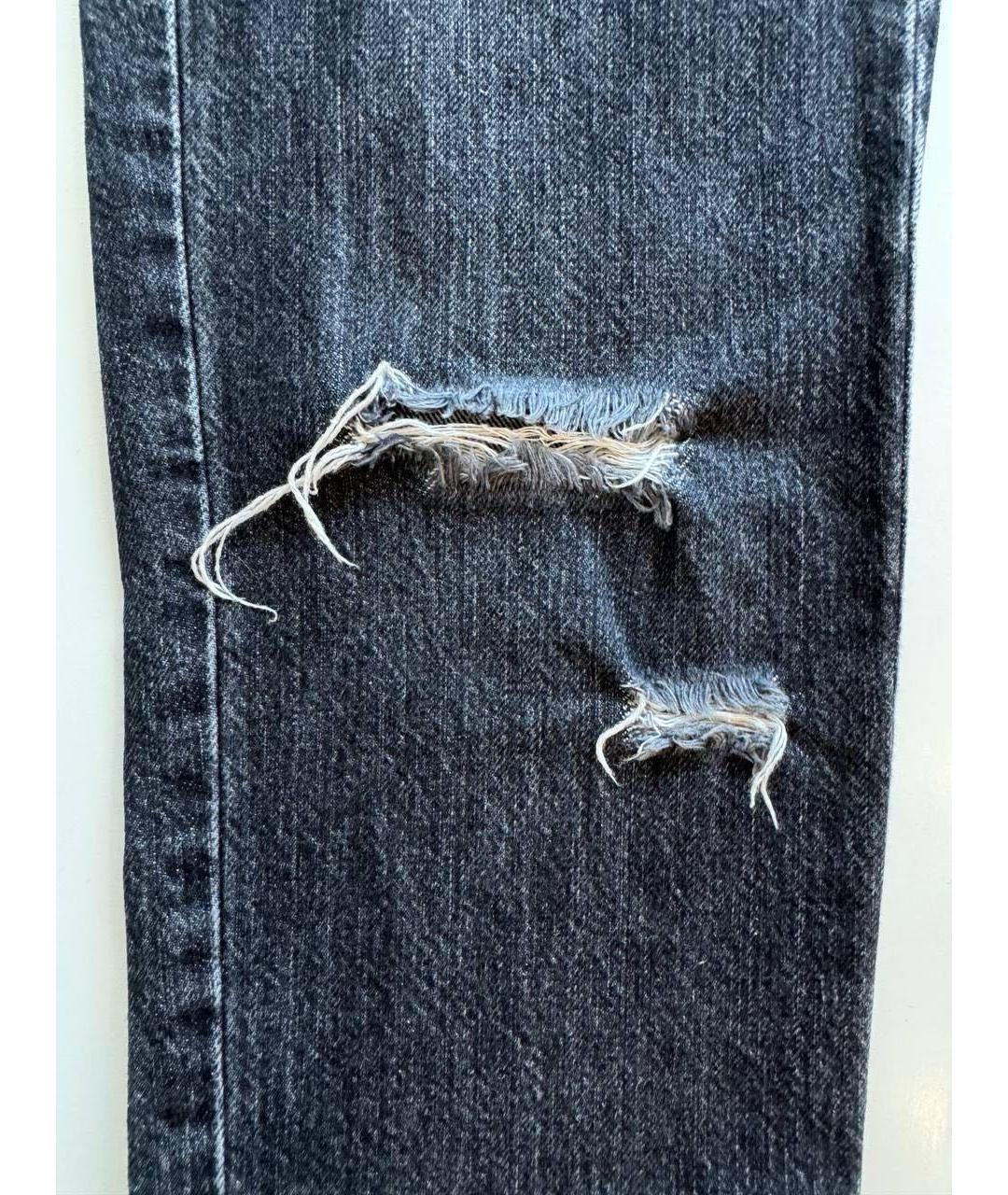 STELLA MCCARTNEY Черные хлопковые прямые джинсы, фото 4