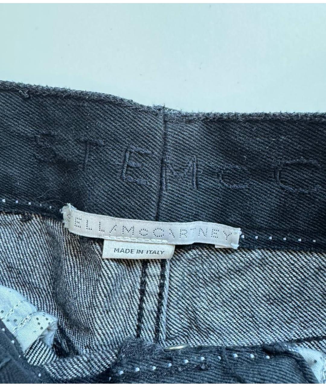 STELLA MCCARTNEY Черные хлопковые прямые джинсы, фото 3