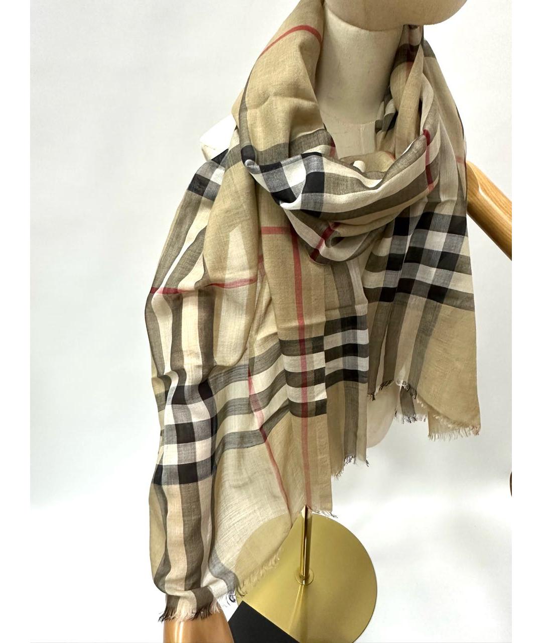 BURBERRY Мульти шерстяной платок, фото 4