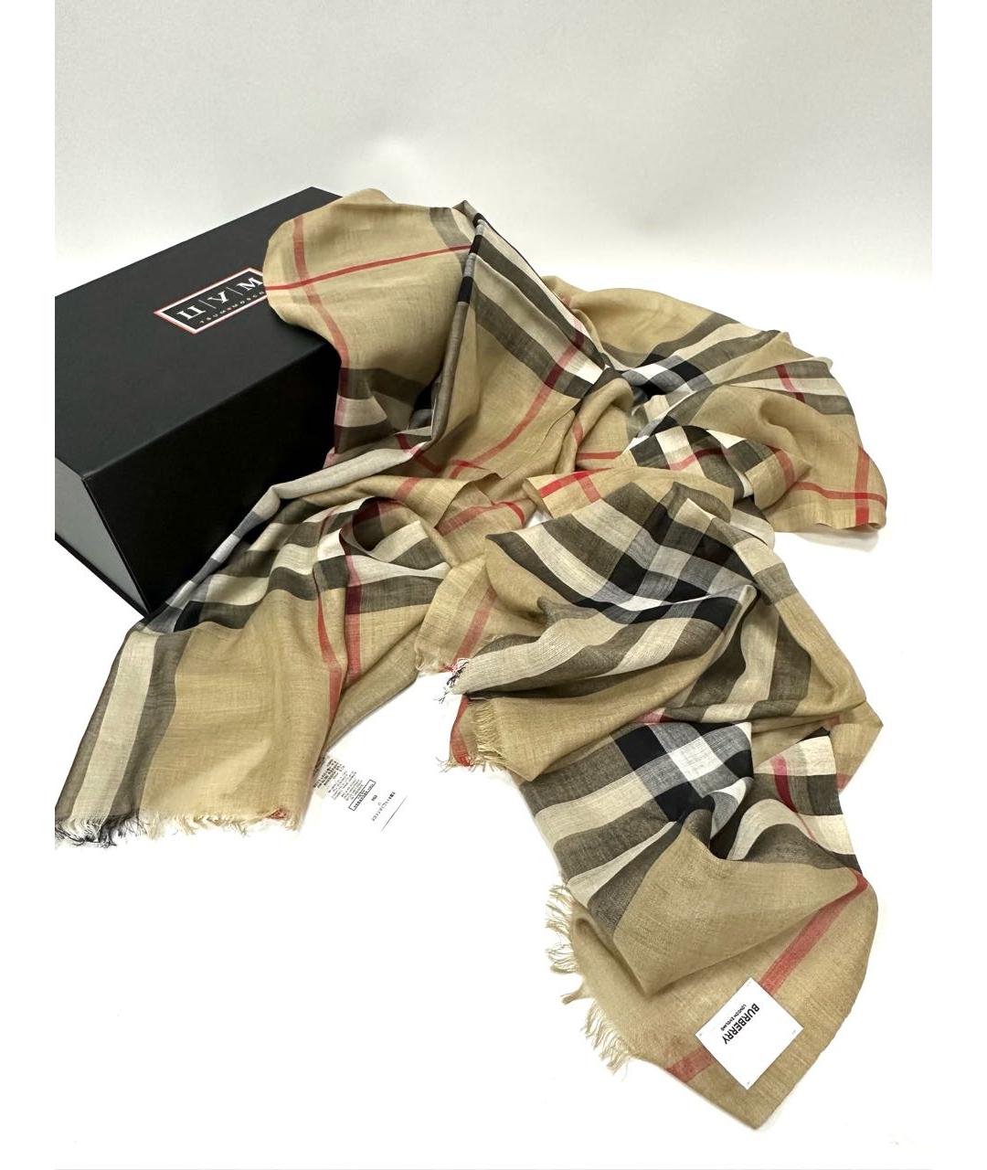 BURBERRY Мульти шерстяной платок, фото 2