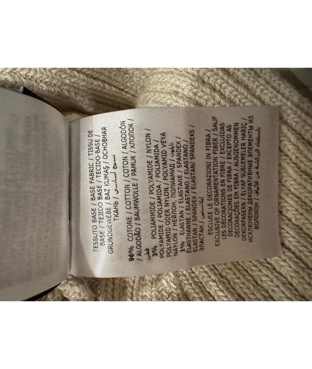 MONCLER Бежевая хлопковая юбка миди, фото 7