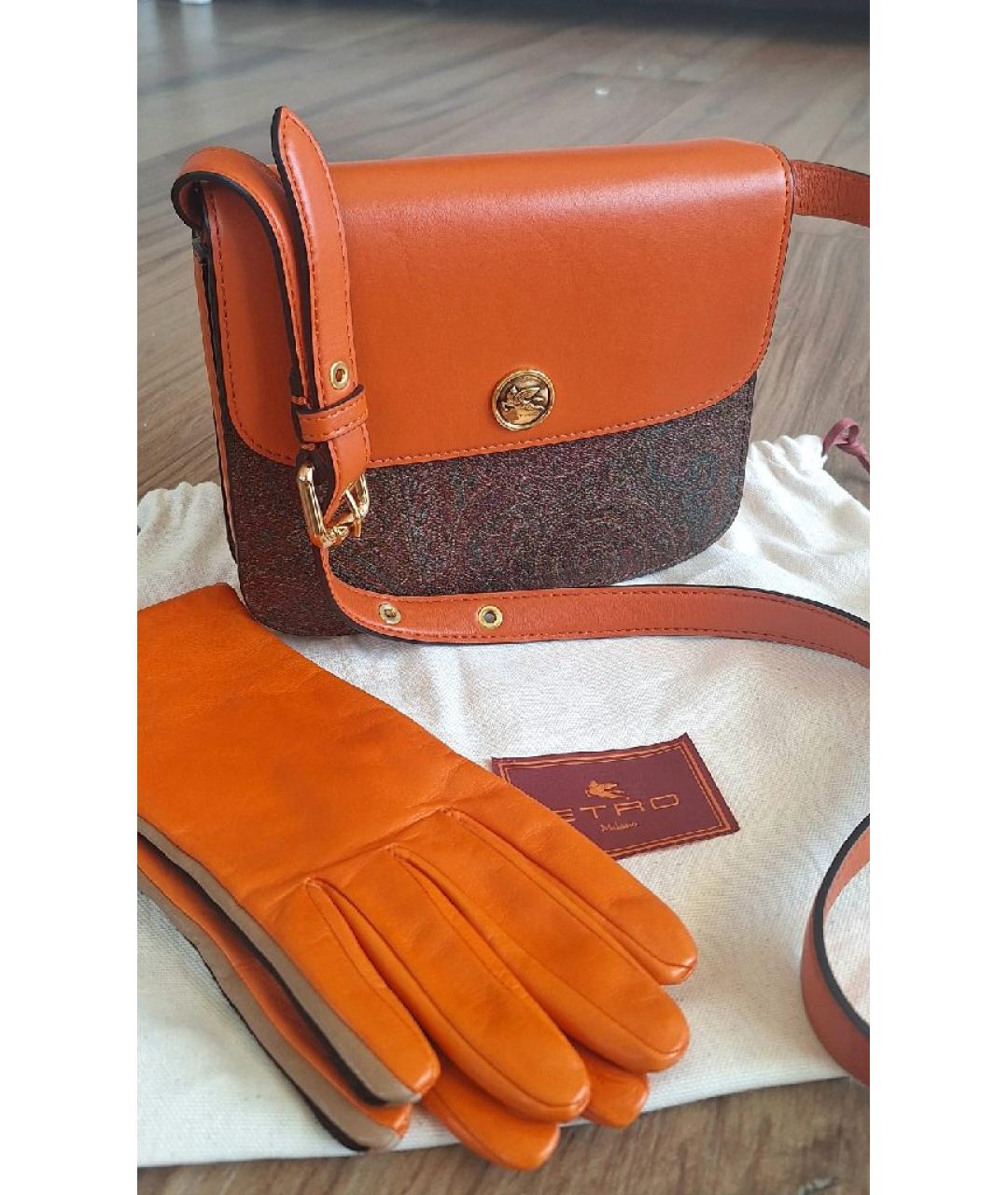 ETRO Коричневая кожаная сумка через плечо, фото 2