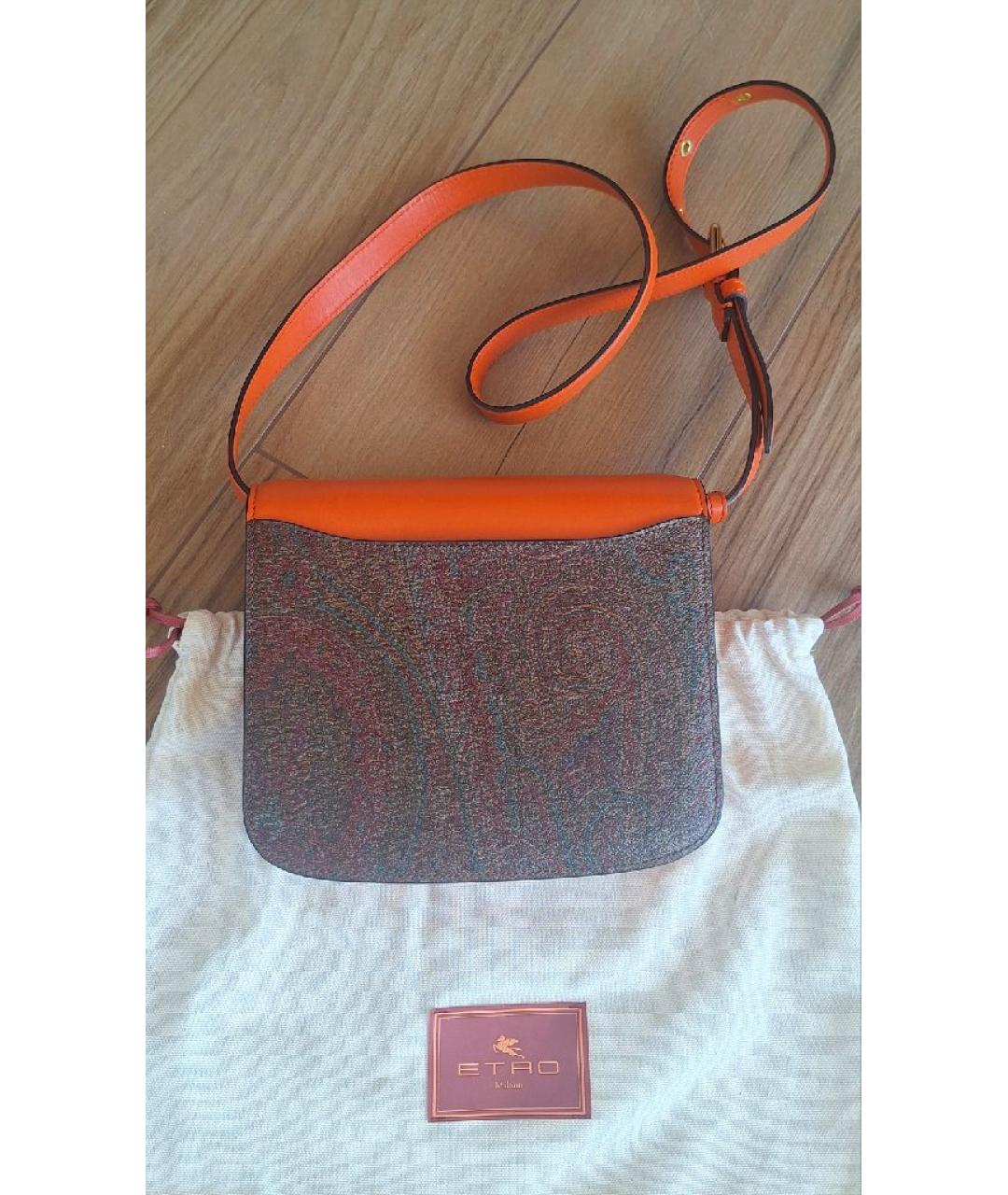 ETRO Коричневая кожаная сумка через плечо, фото 5