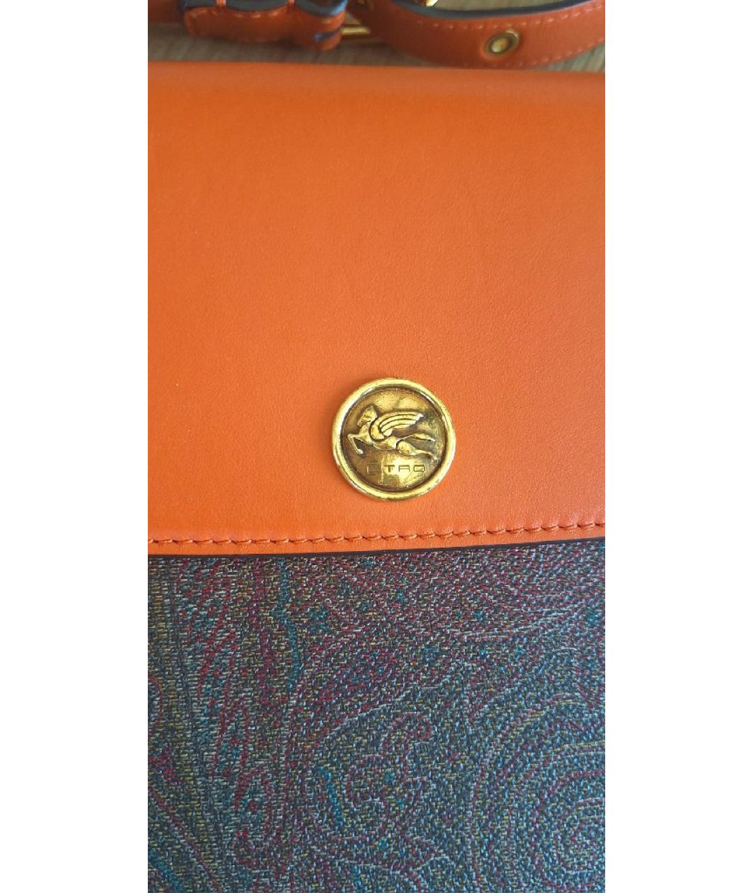 ETRO Коричневая кожаная сумка через плечо, фото 4