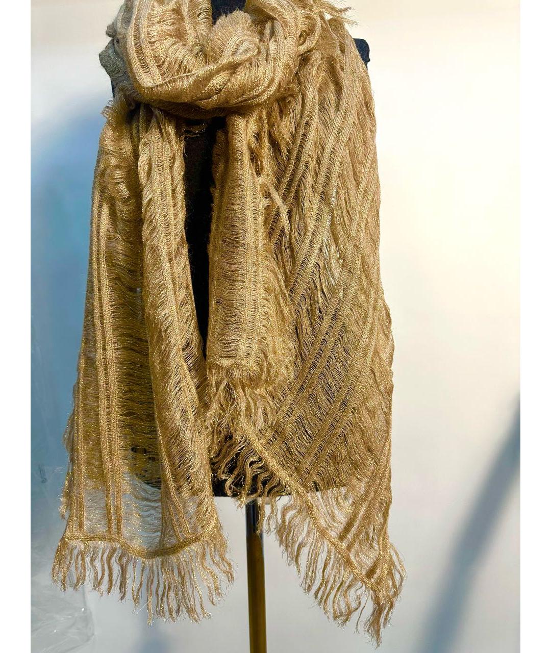 MISSONI Золотой платок, фото 5