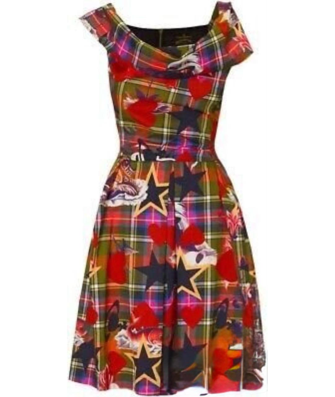 VIVIENNE WESTWOOD Красное хлопковое повседневное платье, фото 1