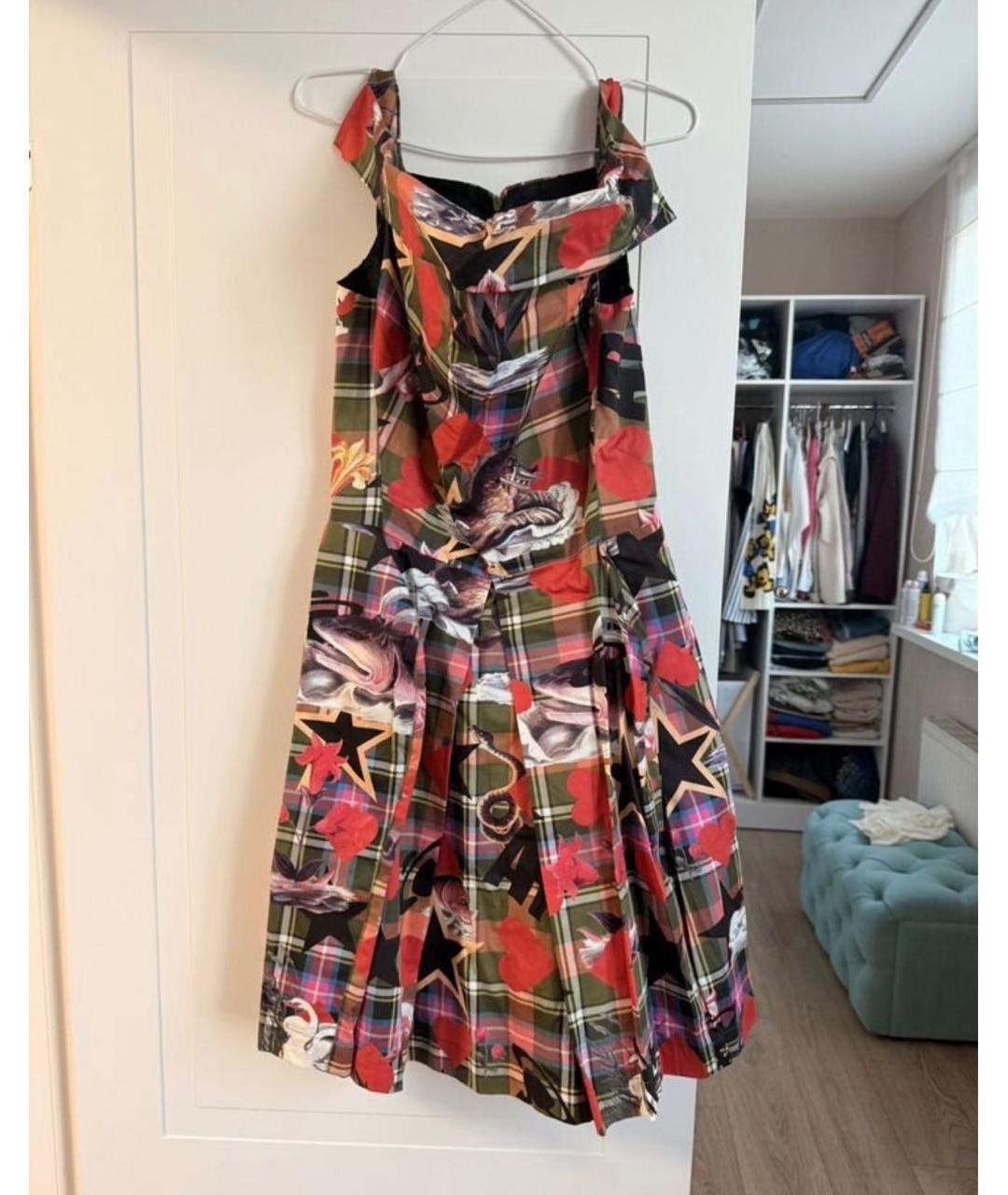 VIVIENNE WESTWOOD Красное хлопковое повседневное платье, фото 2