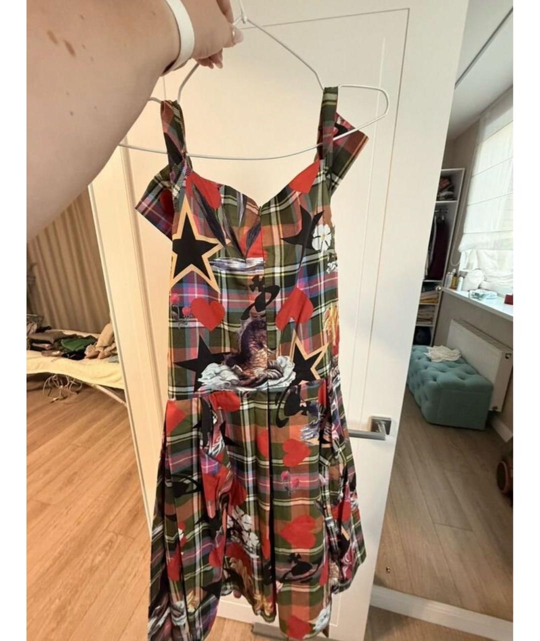 VIVIENNE WESTWOOD Красное хлопковое повседневное платье, фото 3