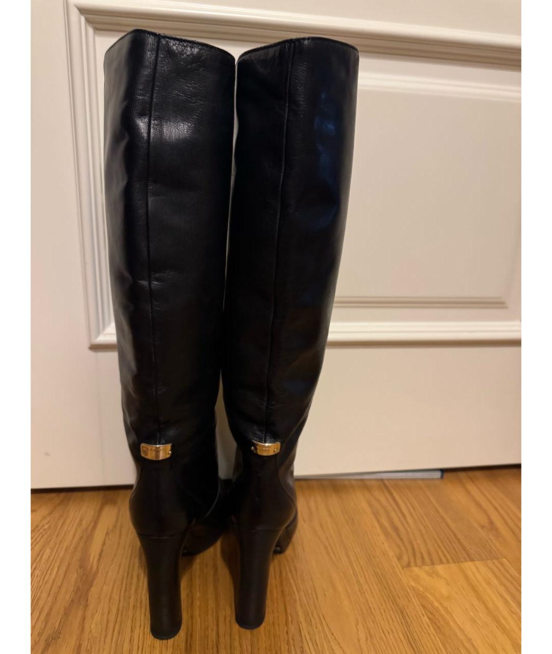 GUCCI Черные кожаные сапоги, фото 5