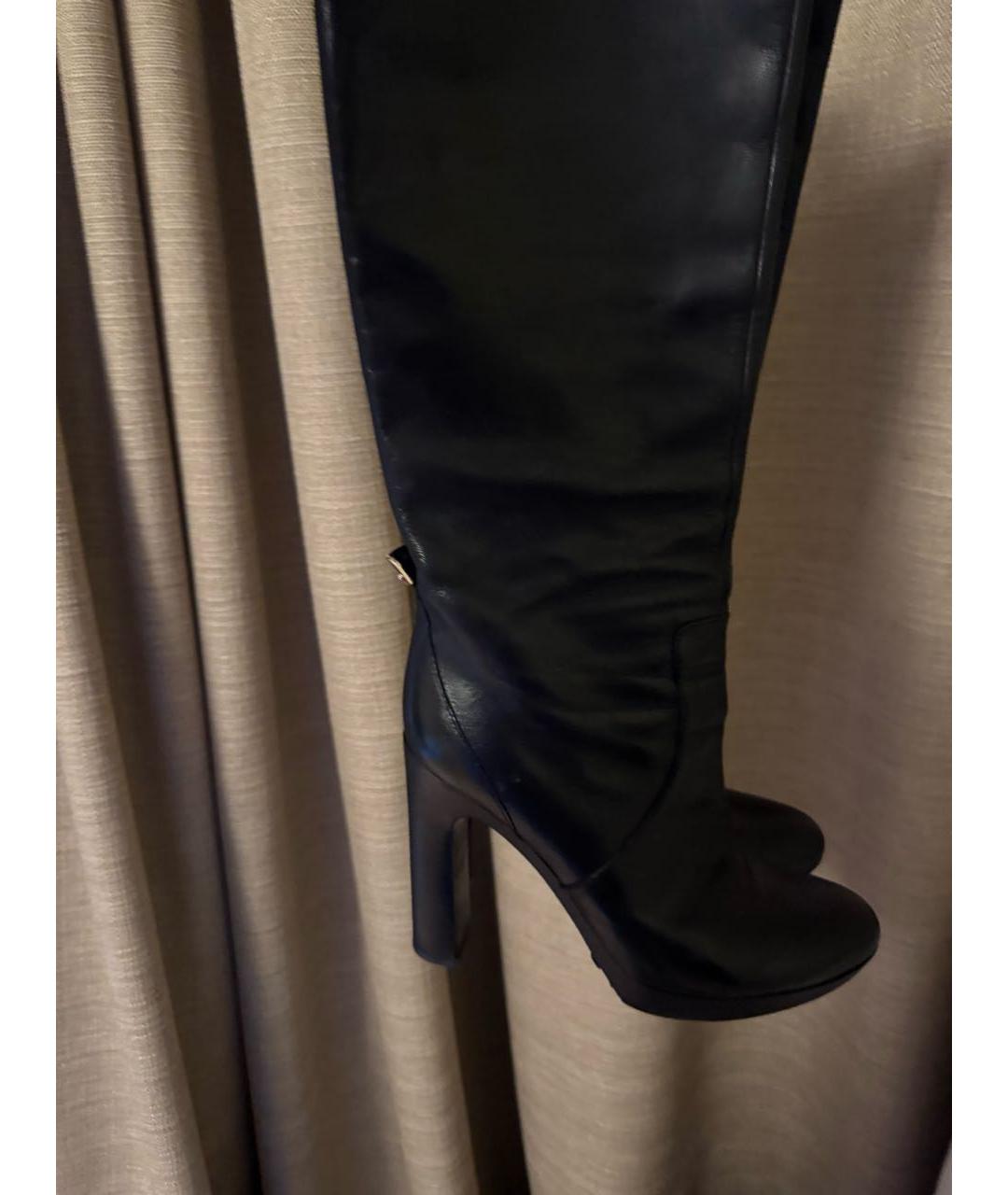 GUCCI Черные кожаные сапоги, фото 2