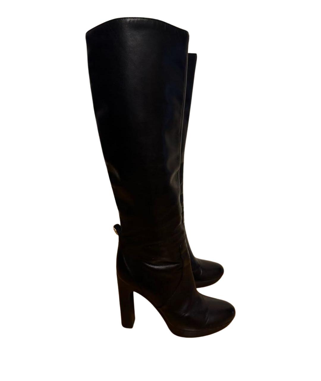 GUCCI Черные кожаные сапоги, фото 6