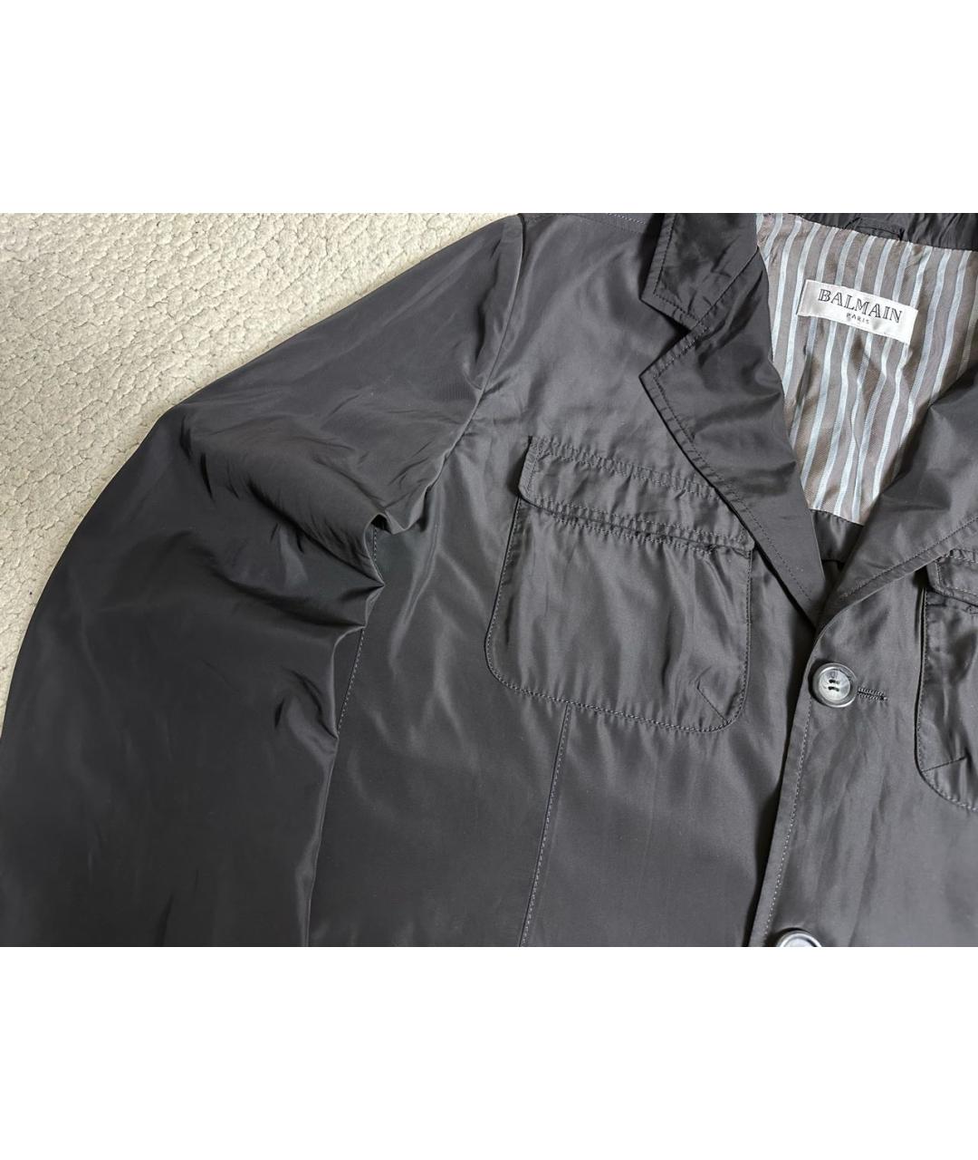 BALMAIN Черная полиэстеровая куртка, фото 5