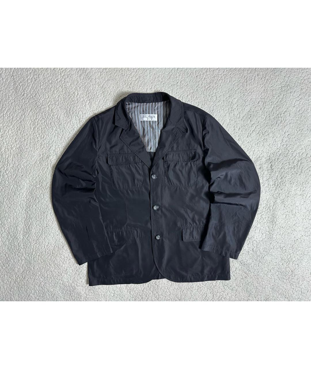 BALMAIN Черная полиэстеровая куртка, фото 9