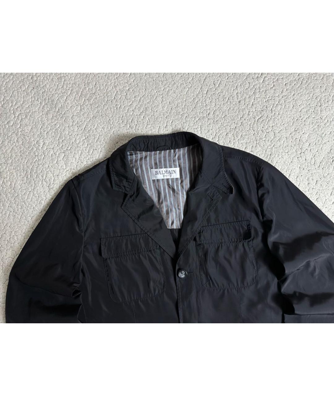 BALMAIN Черная полиэстеровая куртка, фото 3