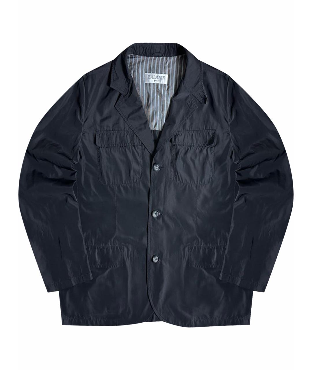 BALMAIN Черная полиэстеровая куртка, фото 1