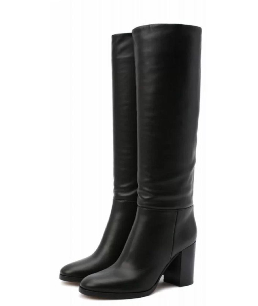 GIANVITO ROSSI Черные кожаные сапоги, фото 2