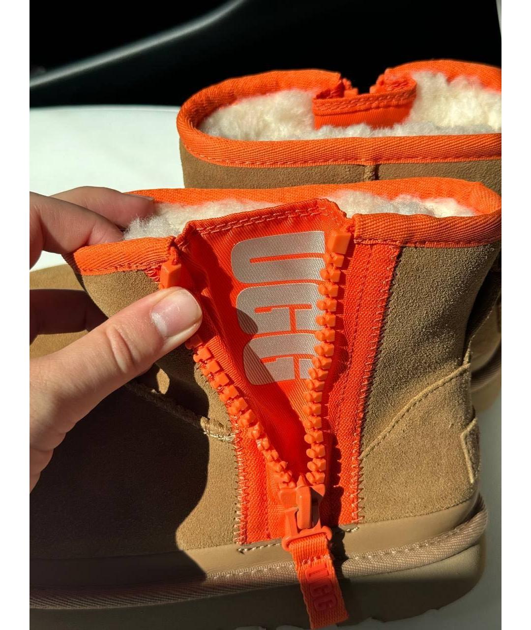 UGG AUSTRALIA Бежевые замшевые ботинки, фото 3