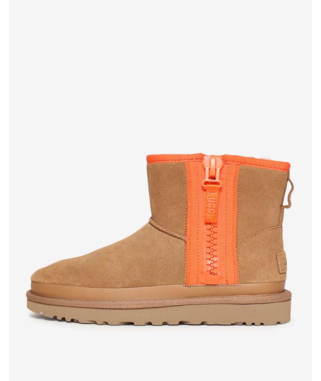 UGG AUSTRALIA Бежевые замшевые ботинки, фото 5