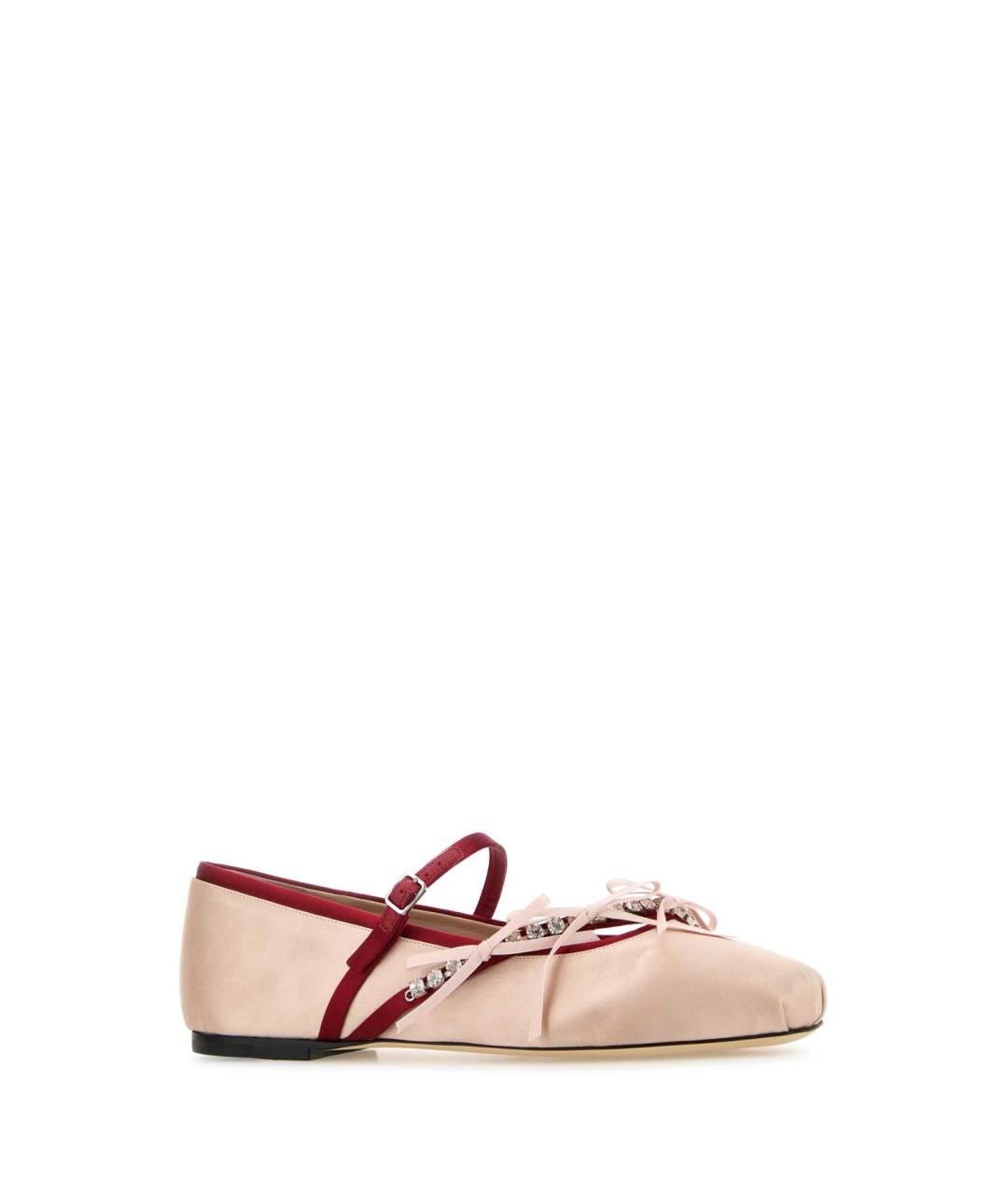 JIMMY CHOO Розовые текстильные балетки, фото 2