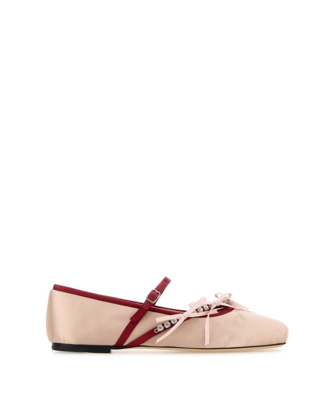 JIMMY CHOO Розовые текстильные балетки, фото 1