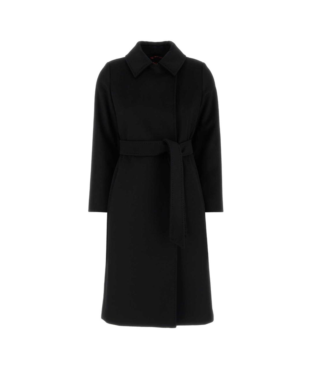 MAX MARA STUDIO Черное шерстяное пальто, фото 1