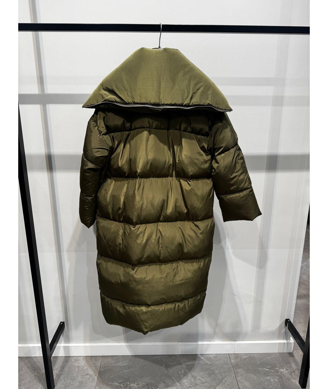 BARBARA BUI Зеленый полиэстеровый пуховик, фото 3