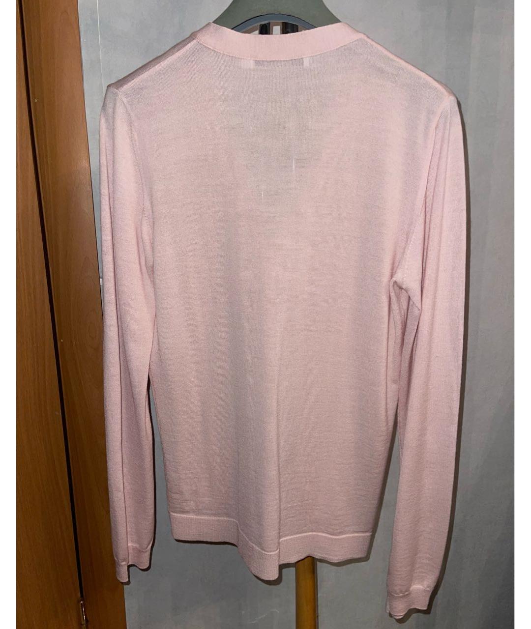 CHRISTIAN DIOR Розовый шерстяной кардиган, фото 2