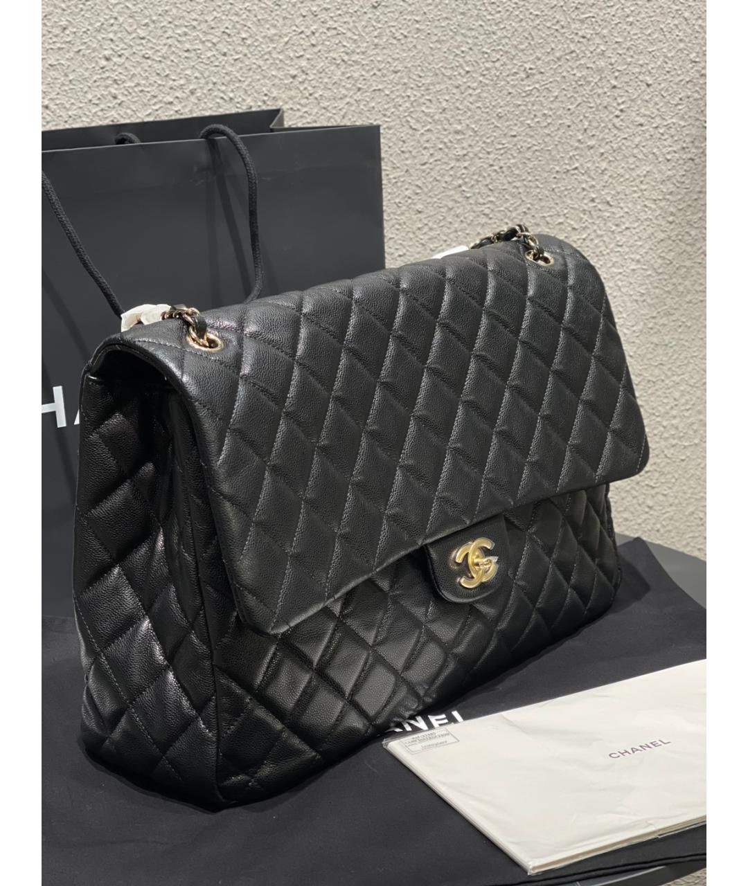 CHANEL Черная кожаная сумка через плечо, фото 3