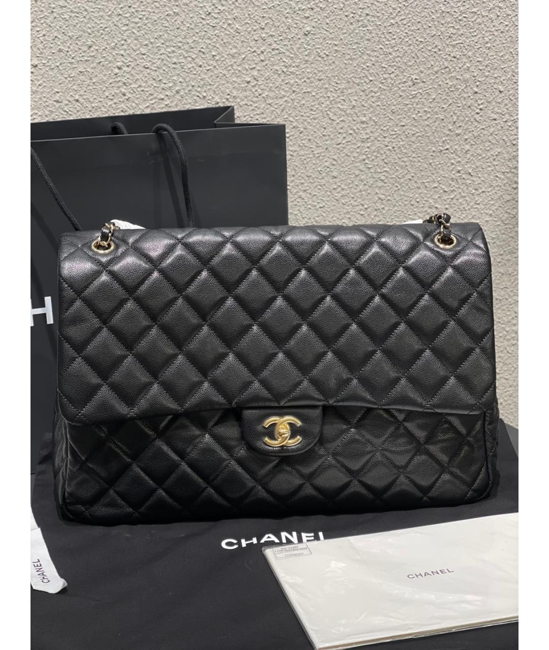 CHANEL Черная кожаная сумка через плечо, фото 10