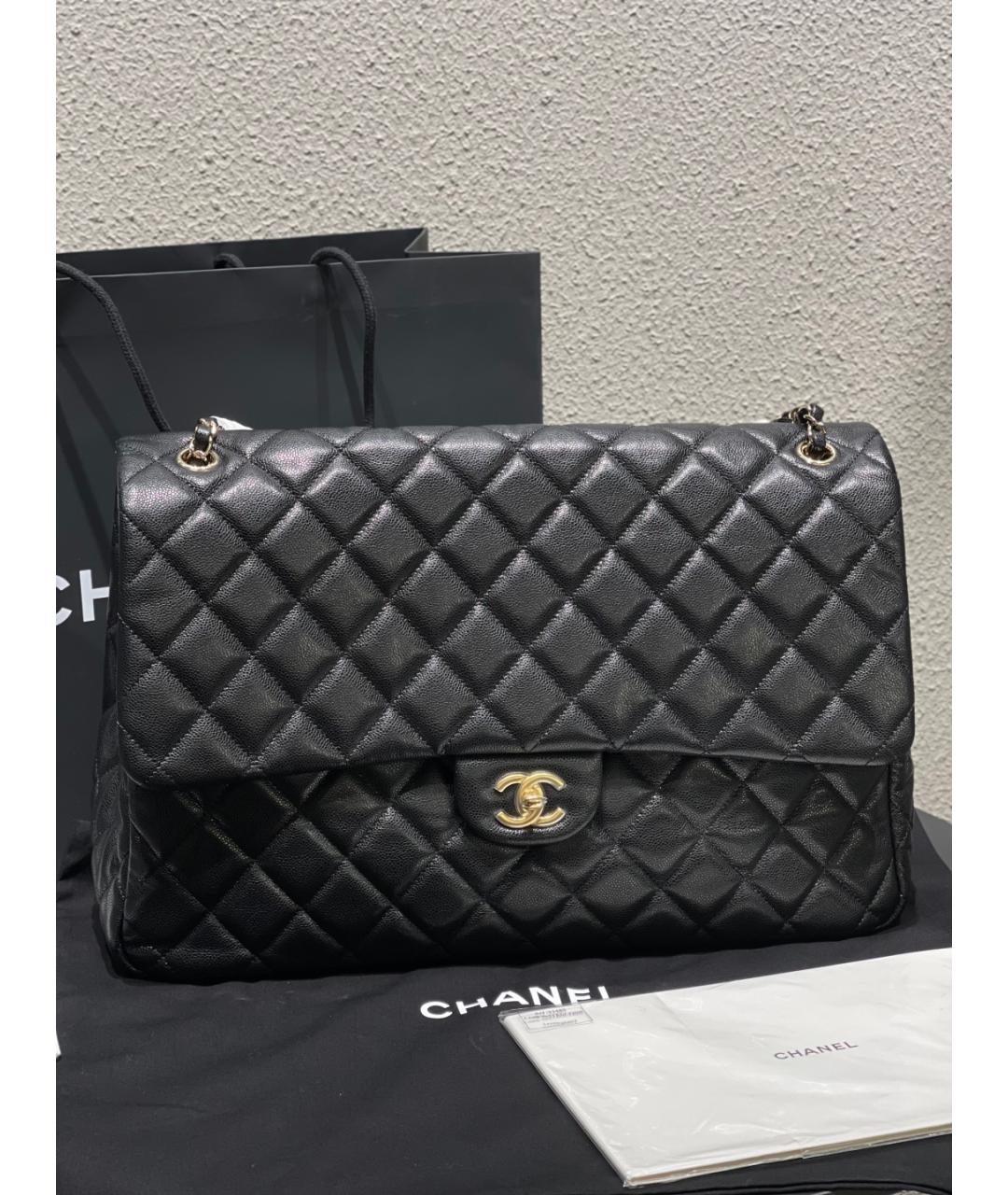 CHANEL Черная кожаная сумка через плечо, фото 2