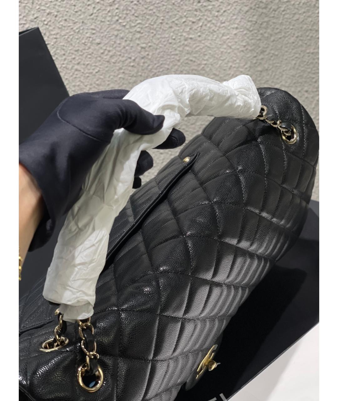 CHANEL Черная кожаная сумка через плечо, фото 7