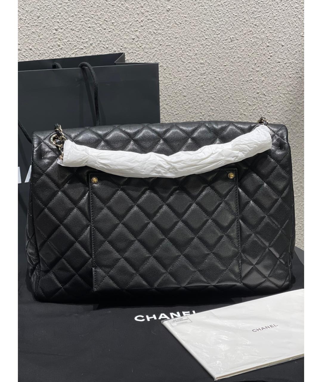 CHANEL Черная кожаная сумка через плечо, фото 6